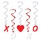 Party Central Club Pack of 30 Red and White XOXO Whirl Valentines Day Decorations 40
